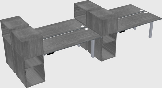 Shared electric desk + cabinet