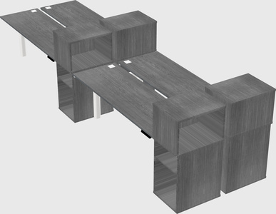 Shared electric desk + cabinet