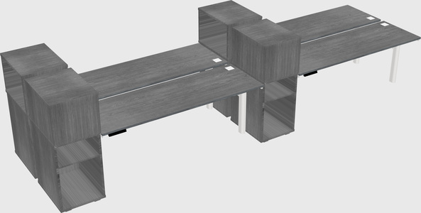 Shared electric desk + cabinet