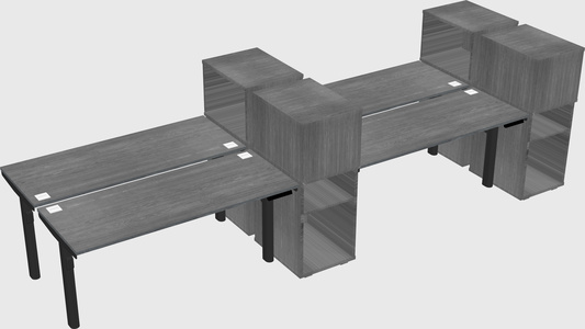 Shared electric desk + cabinet