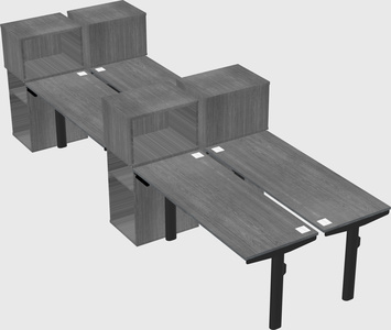 Shared electric desk + cabinet