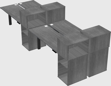 Shared electric desk + cabinet