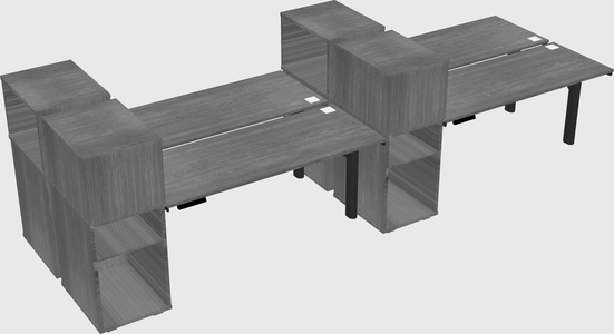 Shared electric desk + cabinet