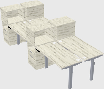 Shared electric desk + cabinet