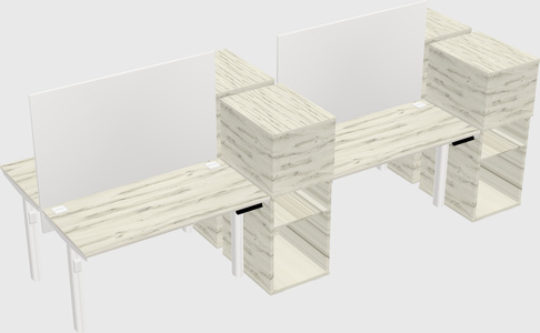 Shared electric desk + cabinet