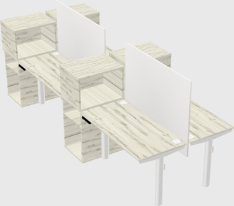 Shared electric desk + cabinet