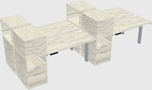 Shared electric desk + cabinet