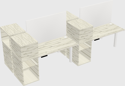 Shared electric desk + cabinet