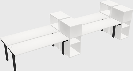 Shared electric desk + cabinet
