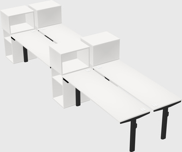 Shared electric desk + cabinet