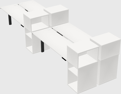 Shared electric desk + cabinet