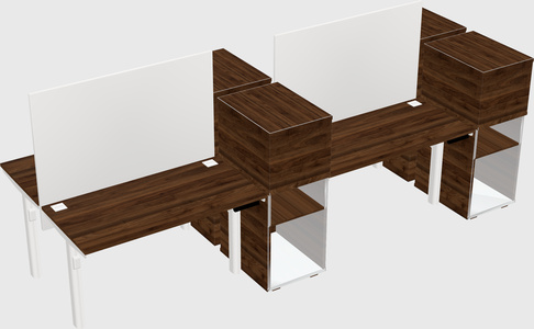 Shared electric desk + cabinet