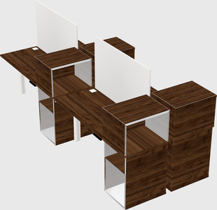 Shared electric desk + cabinet