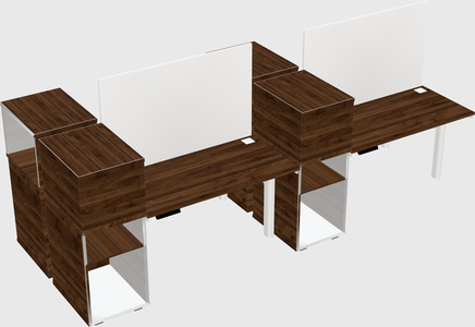 Shared electric desk + cabinet