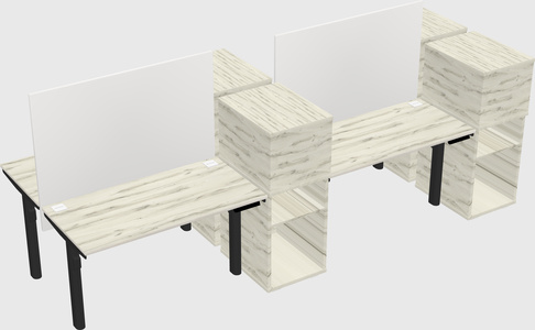 Shared electric desk + cabinet