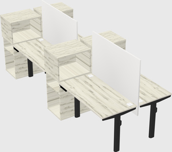 Shared electric desk + cabinet