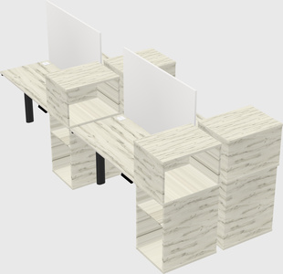 Shared electric desk + cabinet
