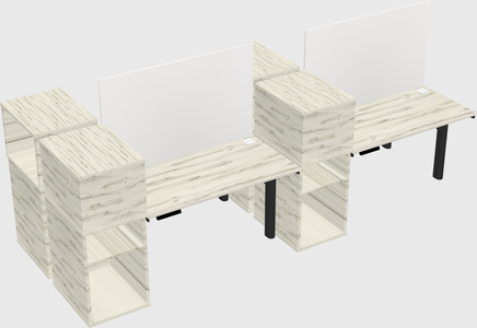 Shared electric desk + cabinet