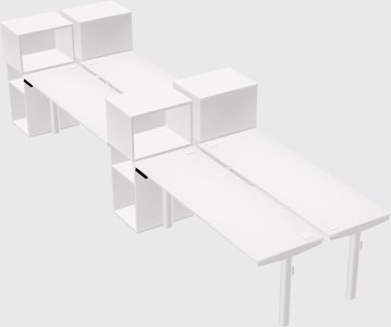 Shared electric desk + cabinet