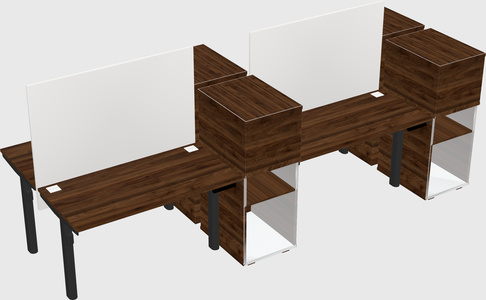 Shared electric desk + cabinet