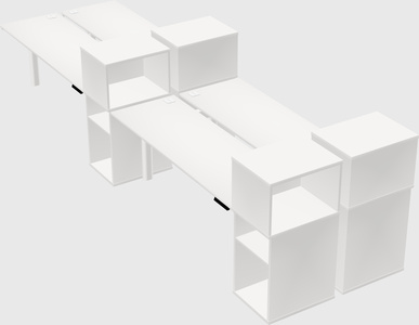 Shared electric desk + cabinet