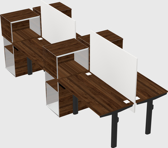 Shared electric desk + cabinet