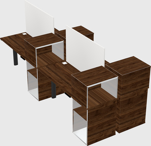 Shared electric desk + cabinet