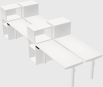 Shared electric desk + cabinet