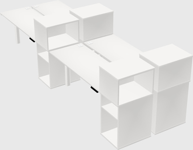 Shared electric desk + cabinet