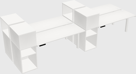 Shared electric desk + cabinet