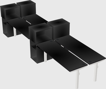 Shared electric desk + cabinet