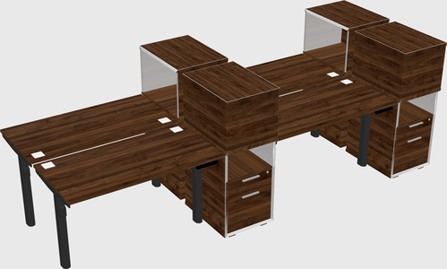 Shared electric desk + cabinet