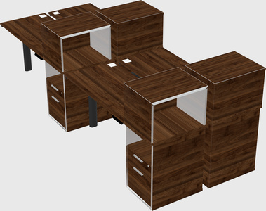Shared electric desk + cabinet