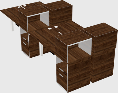Shared electric desk + cabinet