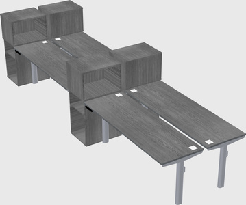 Shared electric desk + cabinet