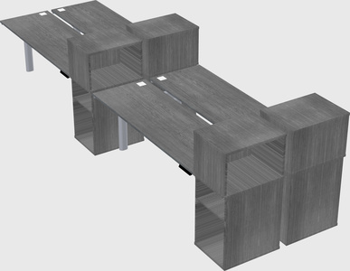 Shared electric desk + cabinet