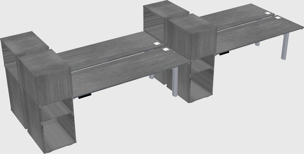 Shared electric desk + cabinet