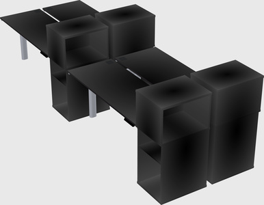 Shared electric desk + cabinet