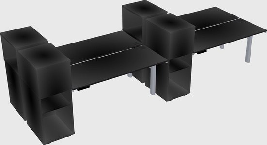 Shared electric desk + cabinet