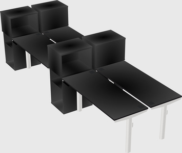 Shared electric desk + cabinet