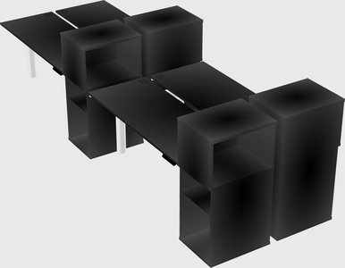 Shared electric desk + cabinet