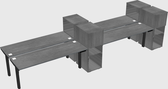 Shared electric desk + cabinet