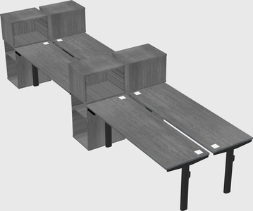 Shared electric desk + cabinet