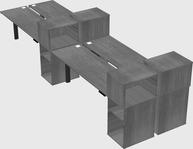Shared electric desk + cabinet