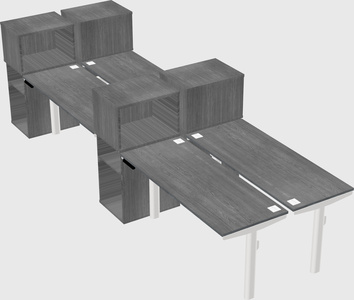 Shared electric desk + cabinet