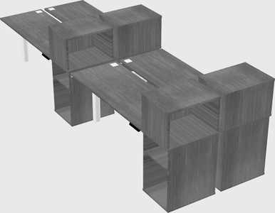 Shared electric desk + cabinet