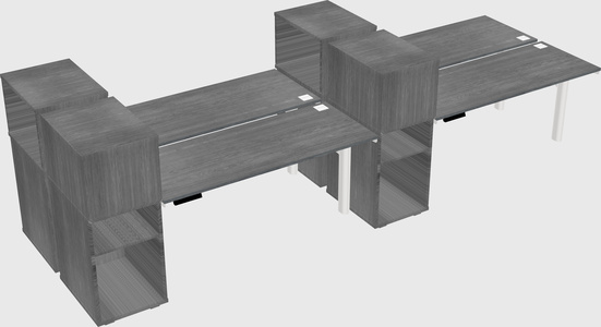 Shared electric desk + cabinet