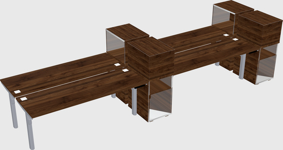 Shared electric desk + cabinet