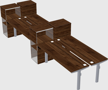Shared electric desk + cabinet