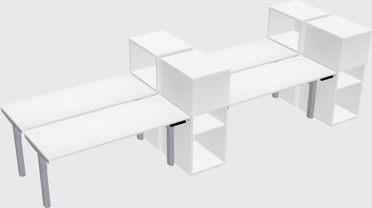 Shared electric desk + cabinet